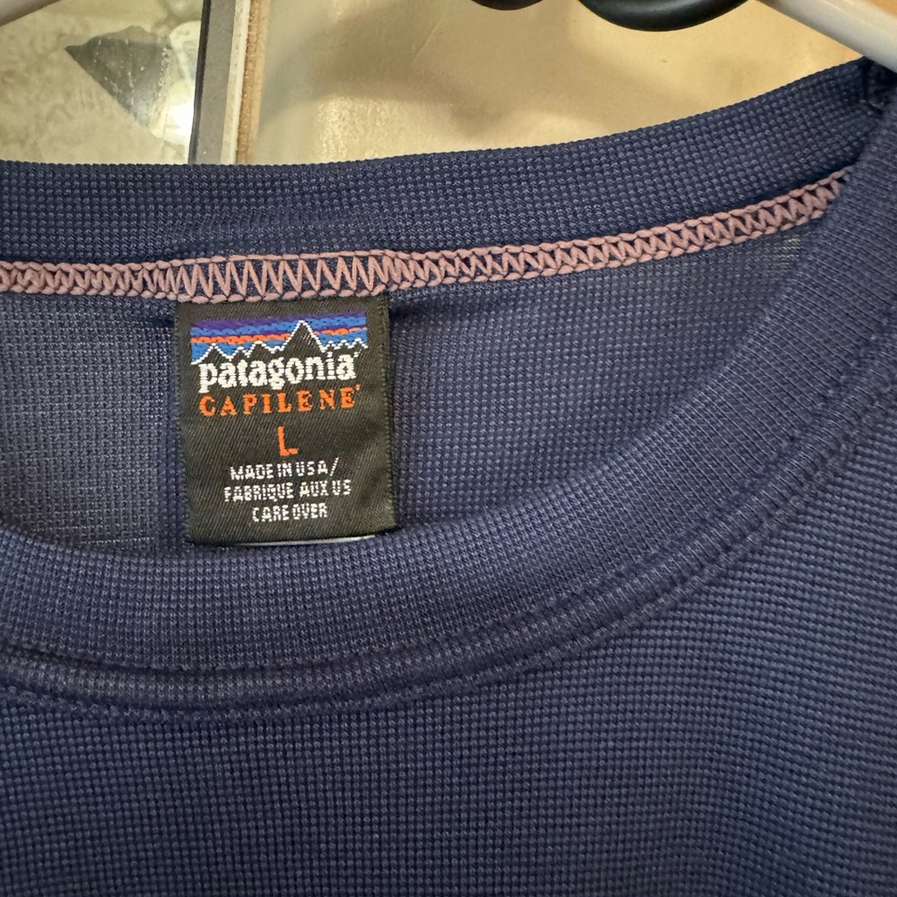 Men’s Patagonia Capilene shirt.  Size Large